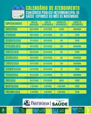 A Prefeitura Municipal de Baraúna, por meio da Secretaria Municipal de Saúde e do Consó...