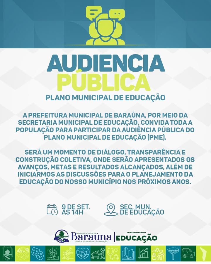 📚 A Educação de Baraúna é construída com a participação de todos!