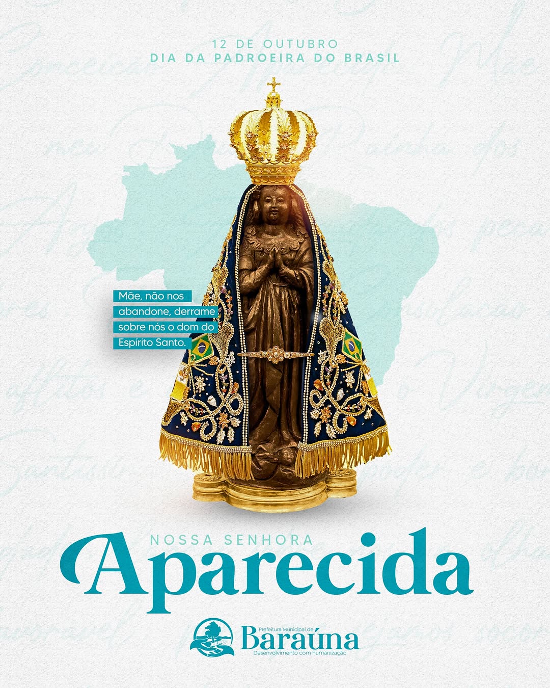 Prefeitura de Baraúna lembra Dia de Nossa Senhora Aparecida