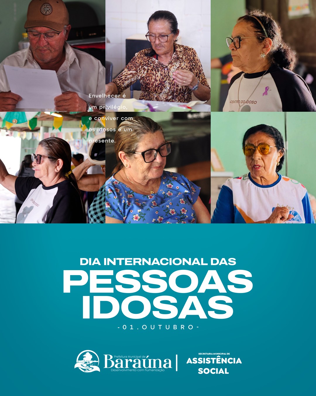 Prefeitura de Baraúna publica mensagem pelo Dia da Pessoa Idosa