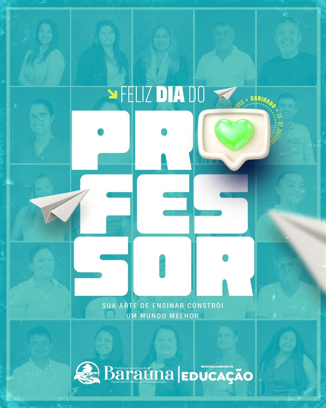 Prefeitura de Baraúna homenageia professores em 15 de outubro