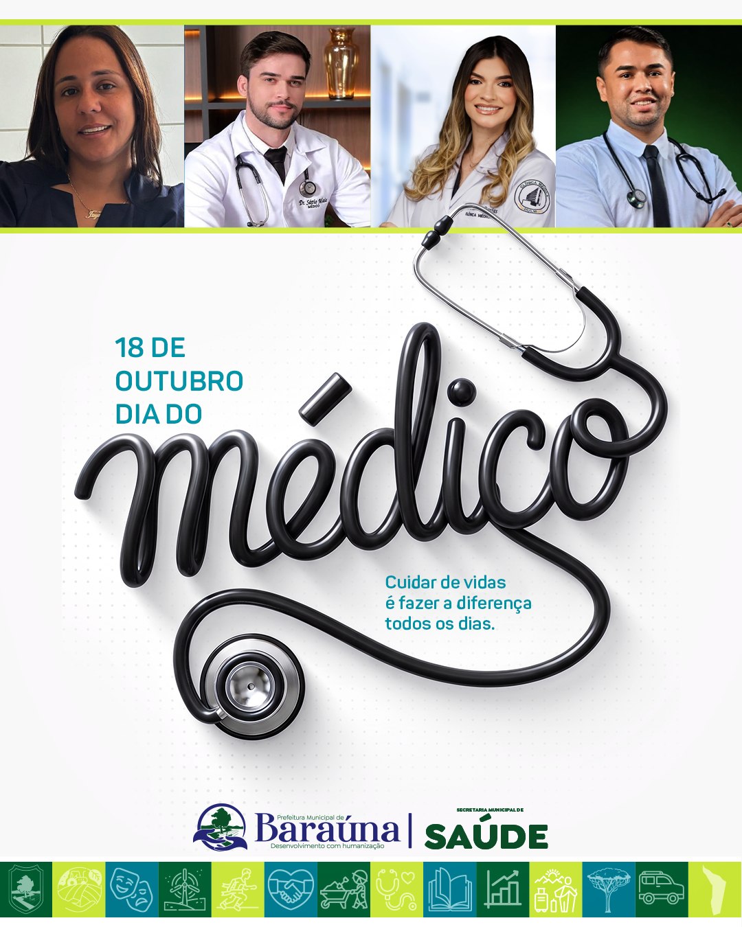 Prefeitura de Baraúna homenageia médicos em 18 de outubro