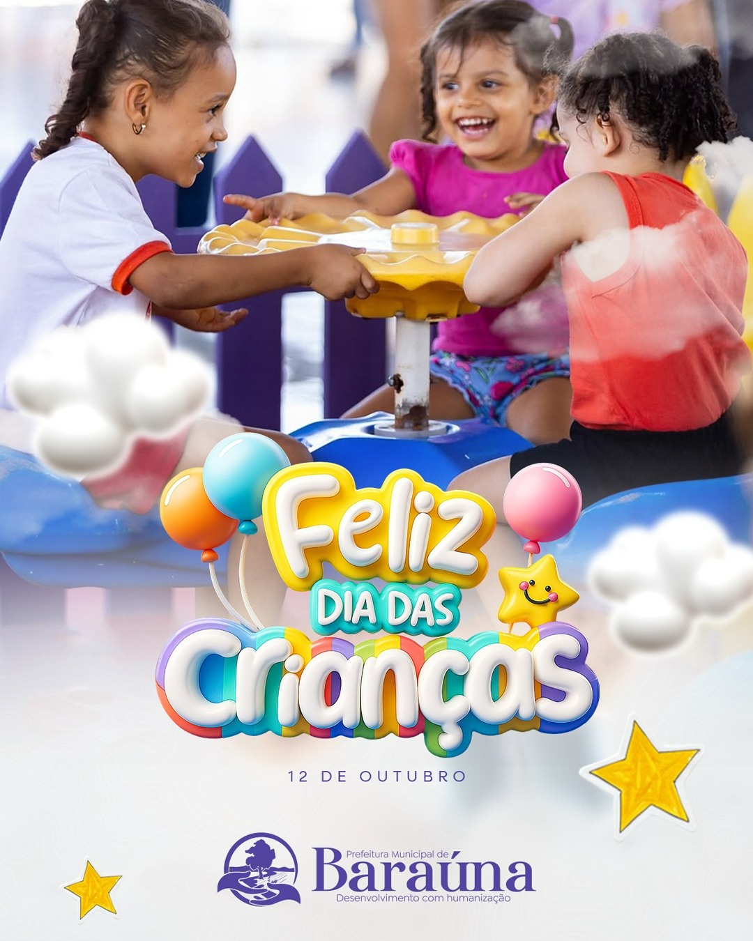 Prefeitura de Baraúna publica mensagem pelo Dia das Crianças