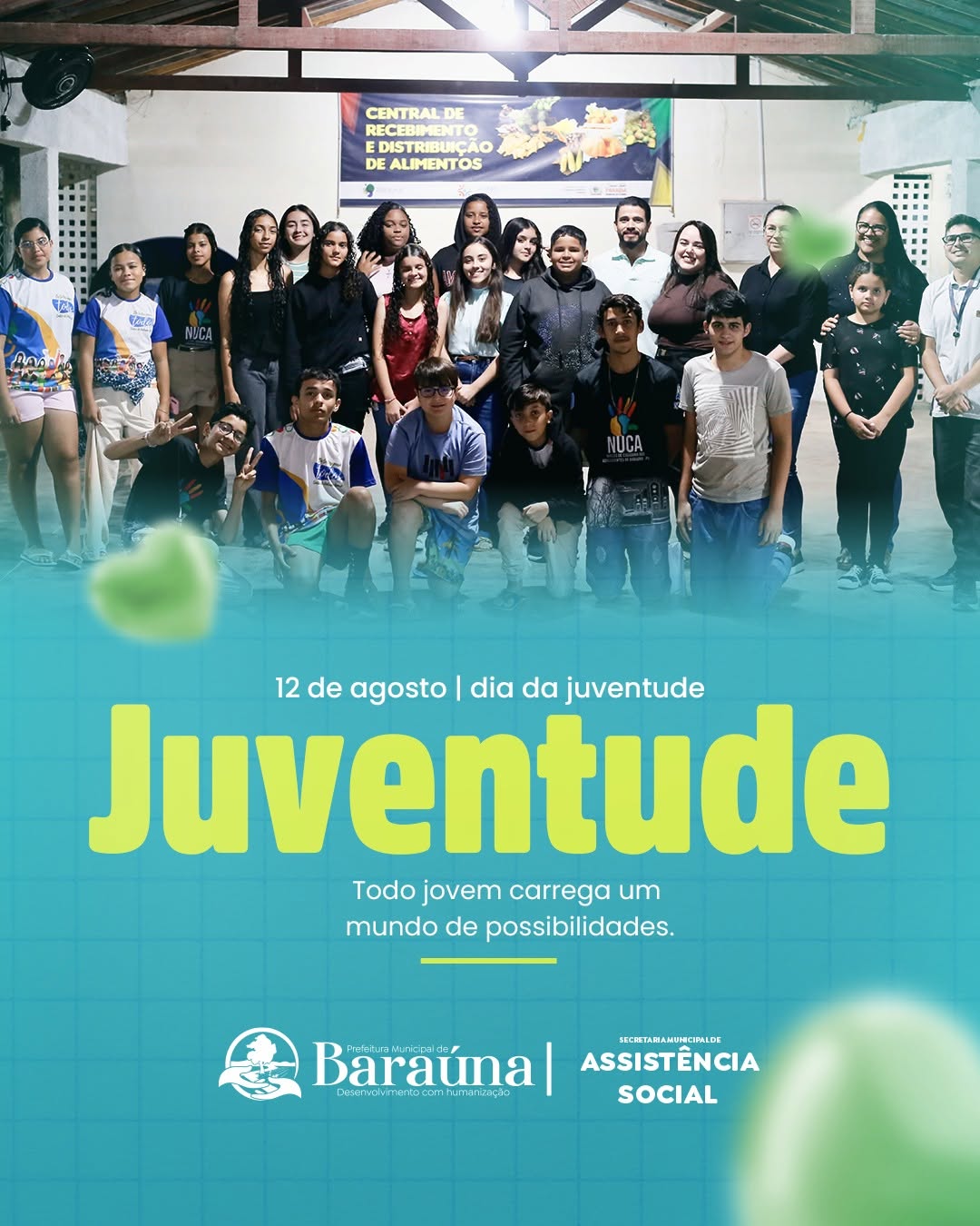 Prefeitura celebra o Dia Internacional da Juventude com ações do SCFV
