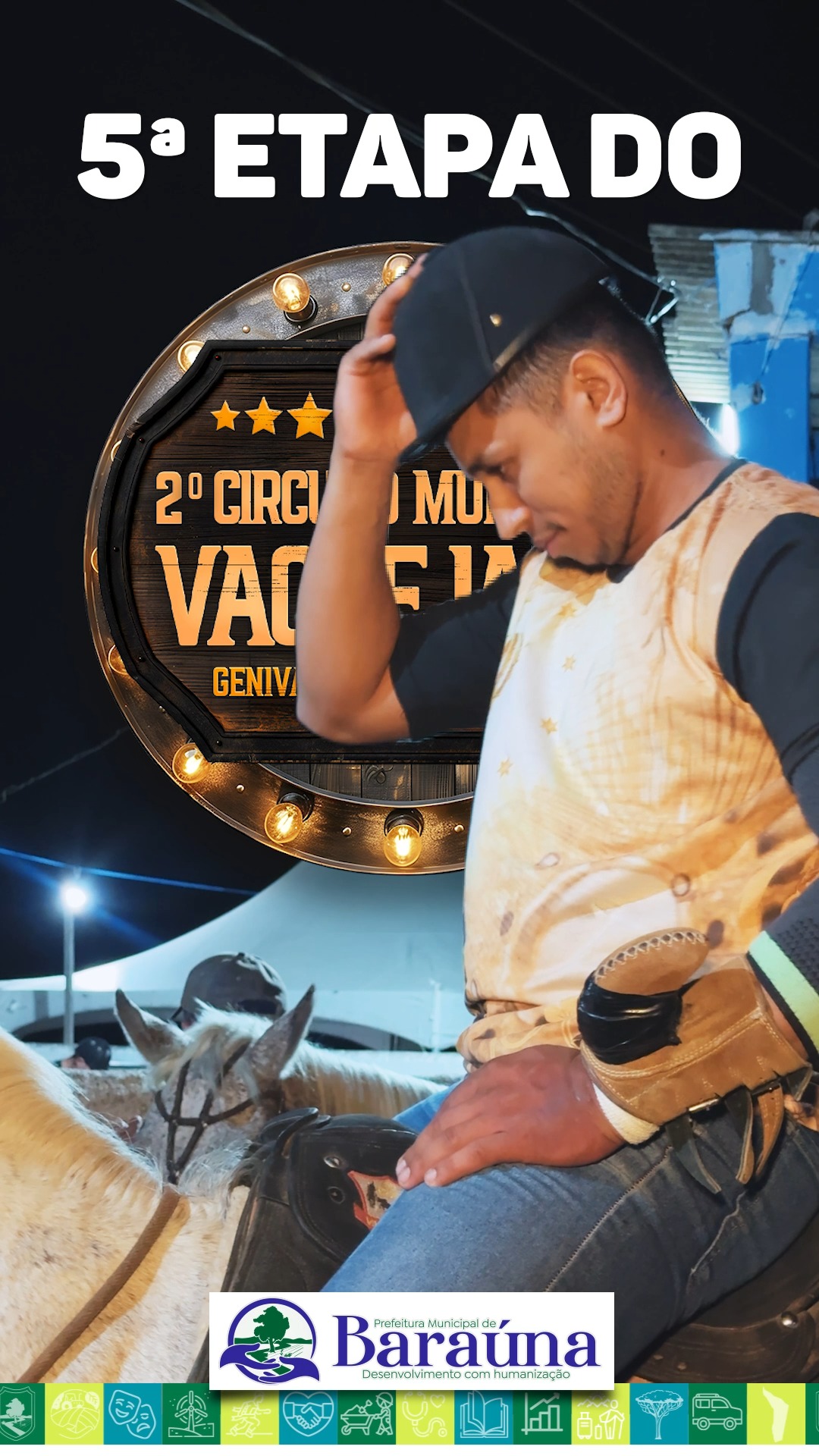 5ª etapa do 2º Circuito Municipal de Vaquejada reúne famílias em Baraúna