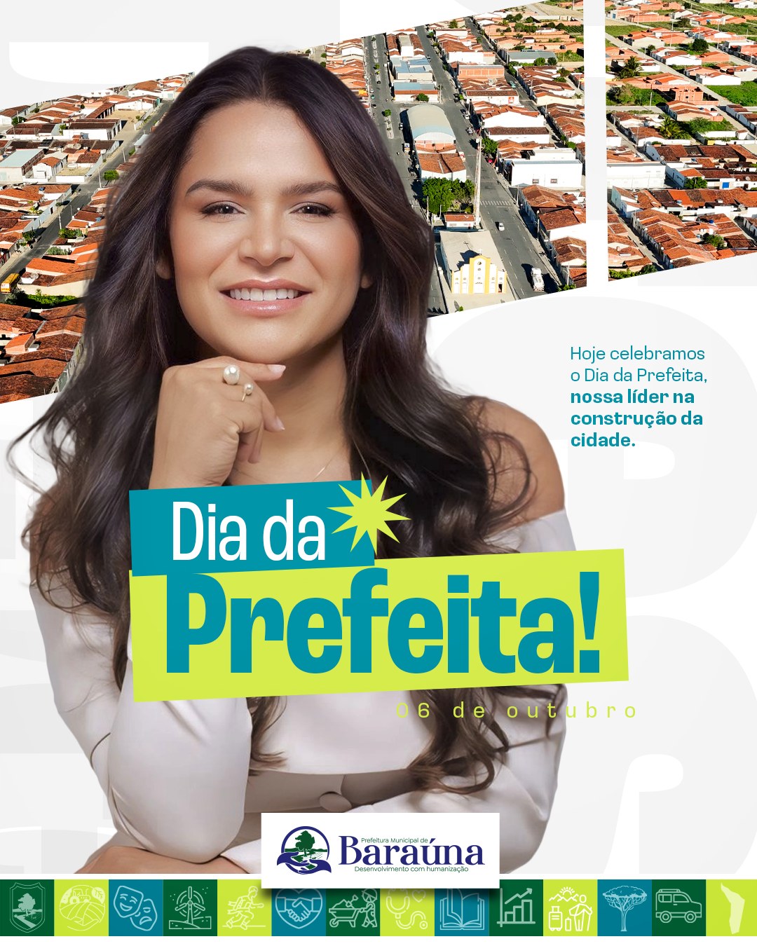 Prefeitura de Baraúna publica homenagem à prefeita Austryanee Jerônimo