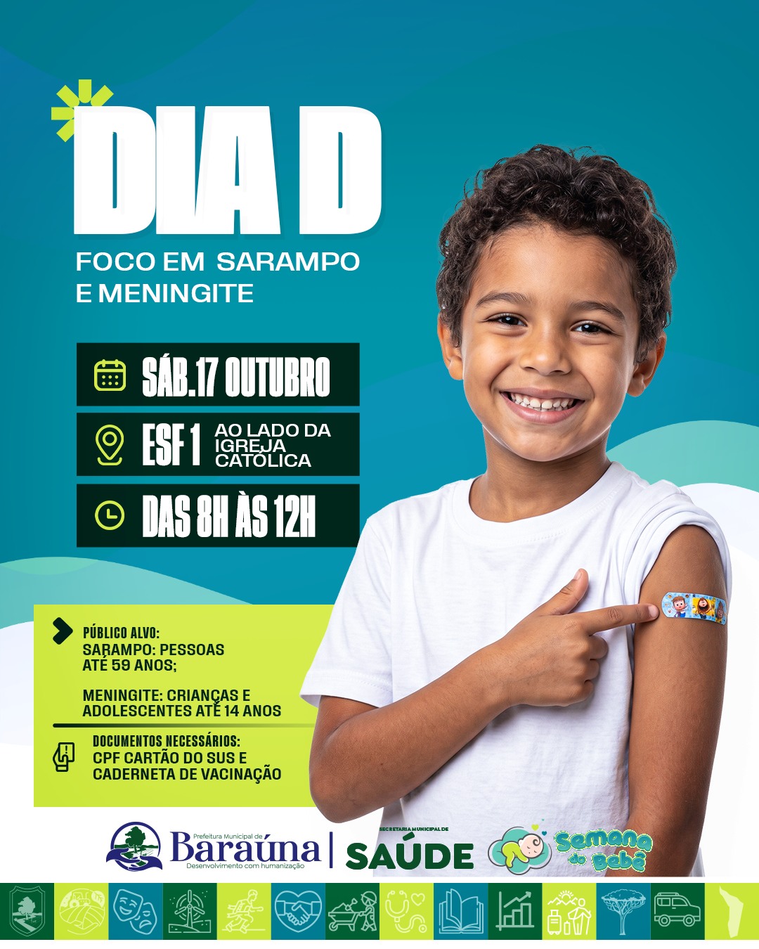 Baraúna anuncia Dia D de Multivacinação para 17 de outubro