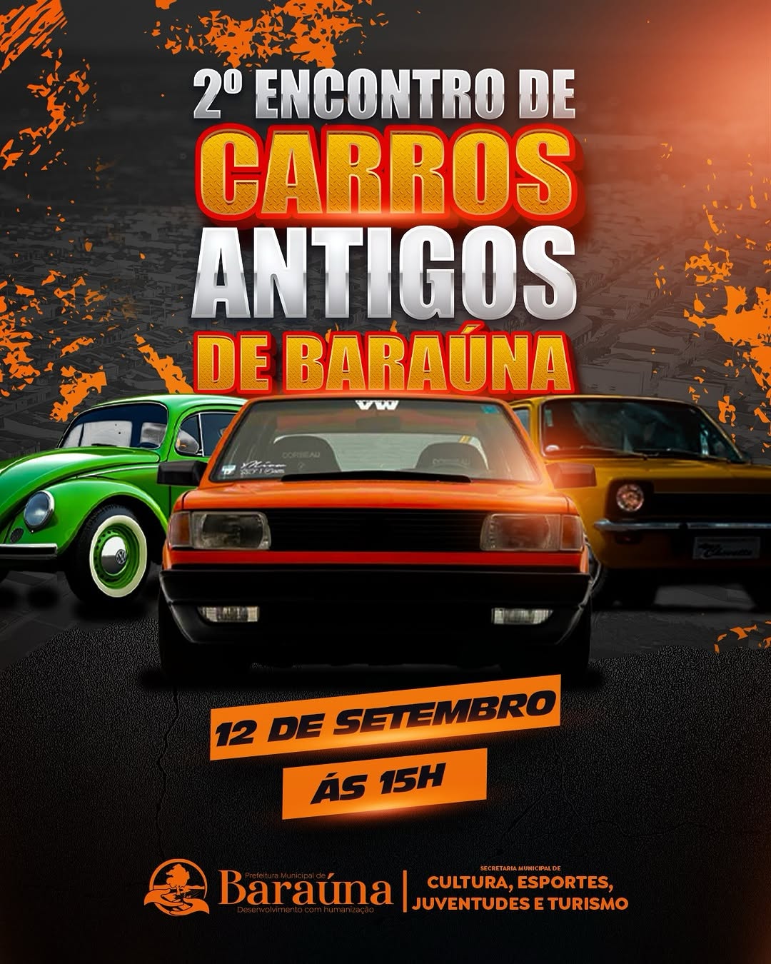 Baraúna-PB recebe 2º Encontro de Carros Antigos no dia 12 de setembro