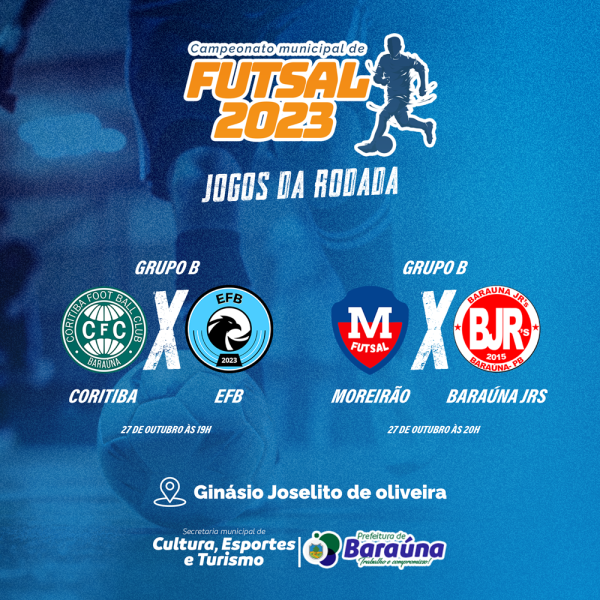 Campeonato Municipal de Futsal 2023 fechamento da 1ª rodada
