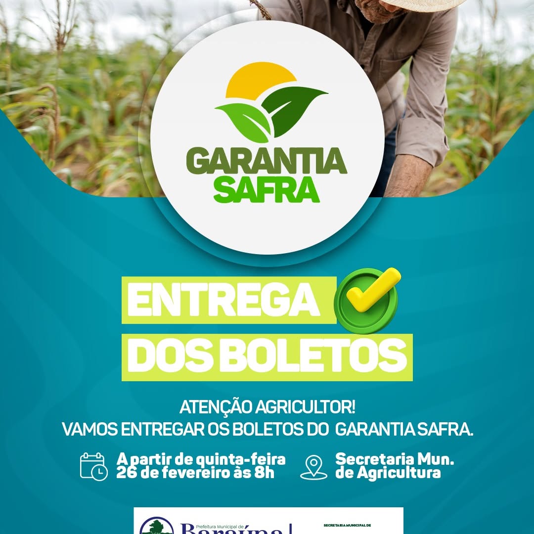 Secretaria de Agricultura inicia entrega de boletos do Garantia Safra 2025/2026