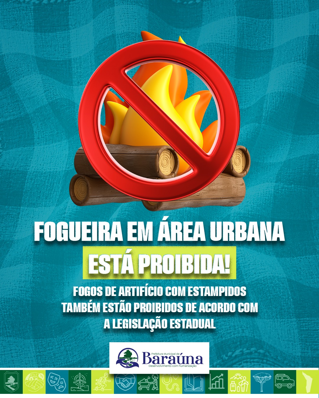 Prefeitura reforça proibição de fogueiras em áreas urbanas durante período junino
